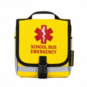 Wholesale Custom Empty 600D Polyester High-Visibility School Bus Emergency Storage Bag