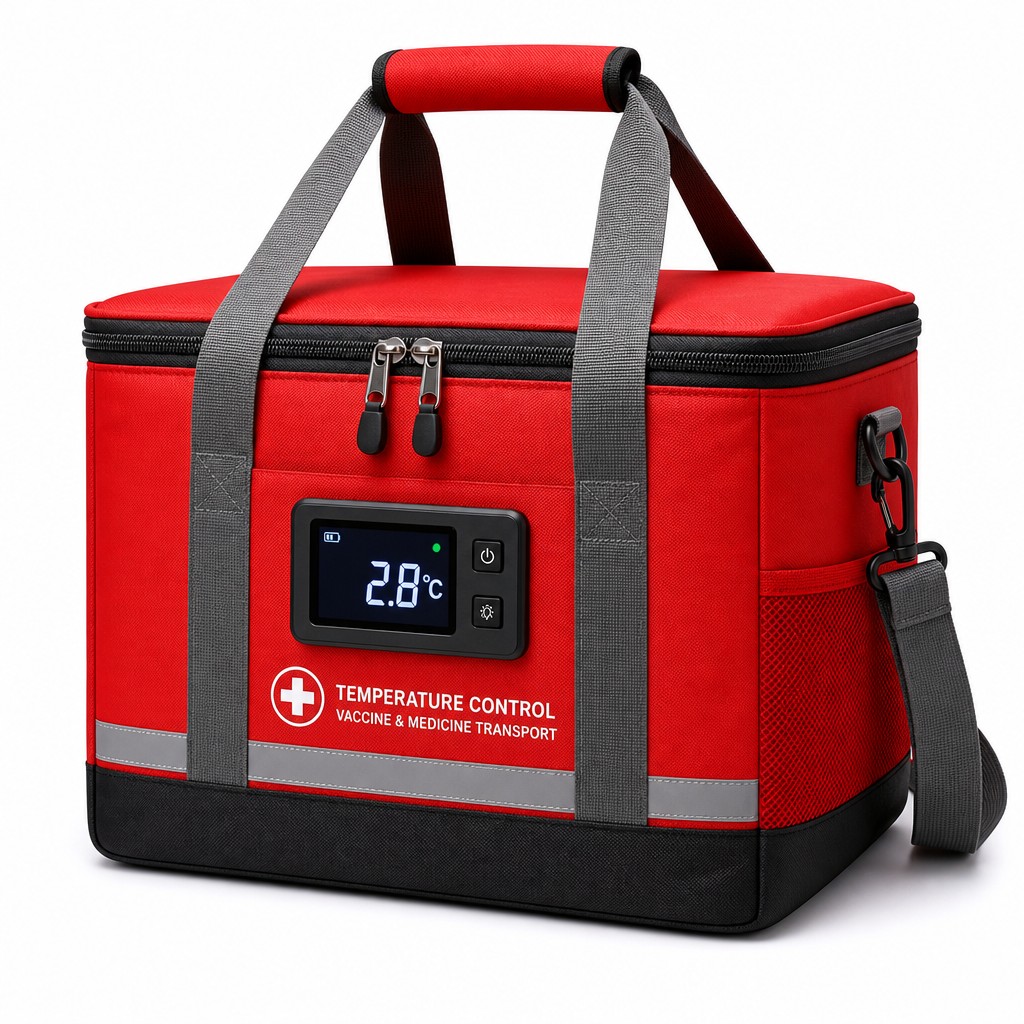 Wholesale Empty Waterproof EVA Medical Vaccine Cooler Bag with Digital Temperature Display