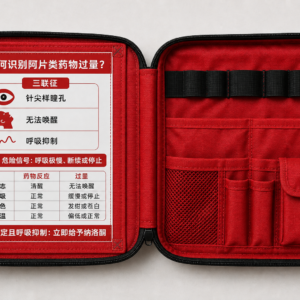 Custom empty naloxone bag for overdose response kits